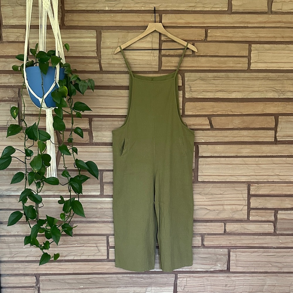 Olive Green Overalls - Picture 2 of 5